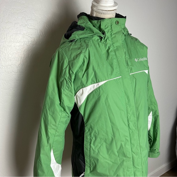 Columbia Sportswear Company Coat Womens Jacket Green Fleece Lined Full Zip - Picture 13 of 13